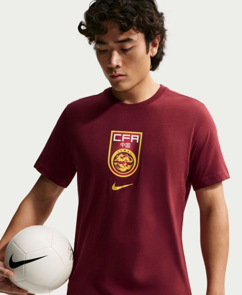 Men's Red China National Team Crest T-Shirt