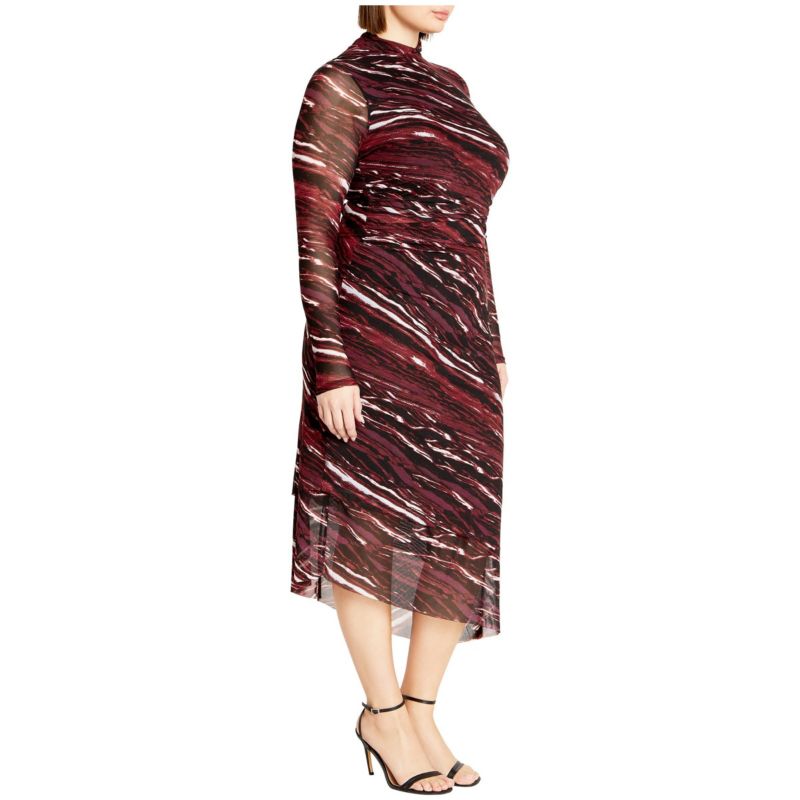 Plus Size Mesh Miranda Print Dress