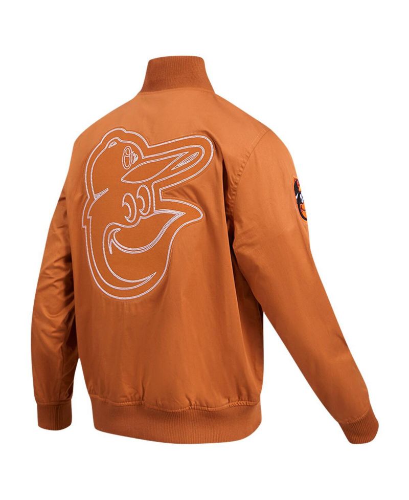 Men's Brown Baltimore Orioles Paint The City Twill Full-Zip Jacket
