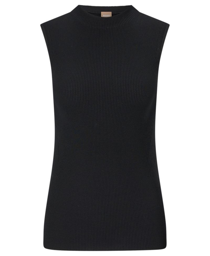 BOSS by Women's Sleeveless Mock-Neck Top