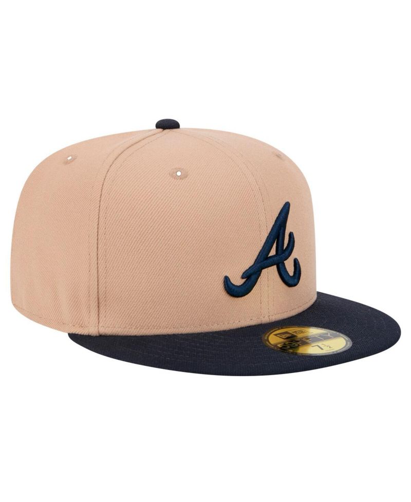 Men's Khaki Atlanta Braves 59FIFTY Fitted Hat