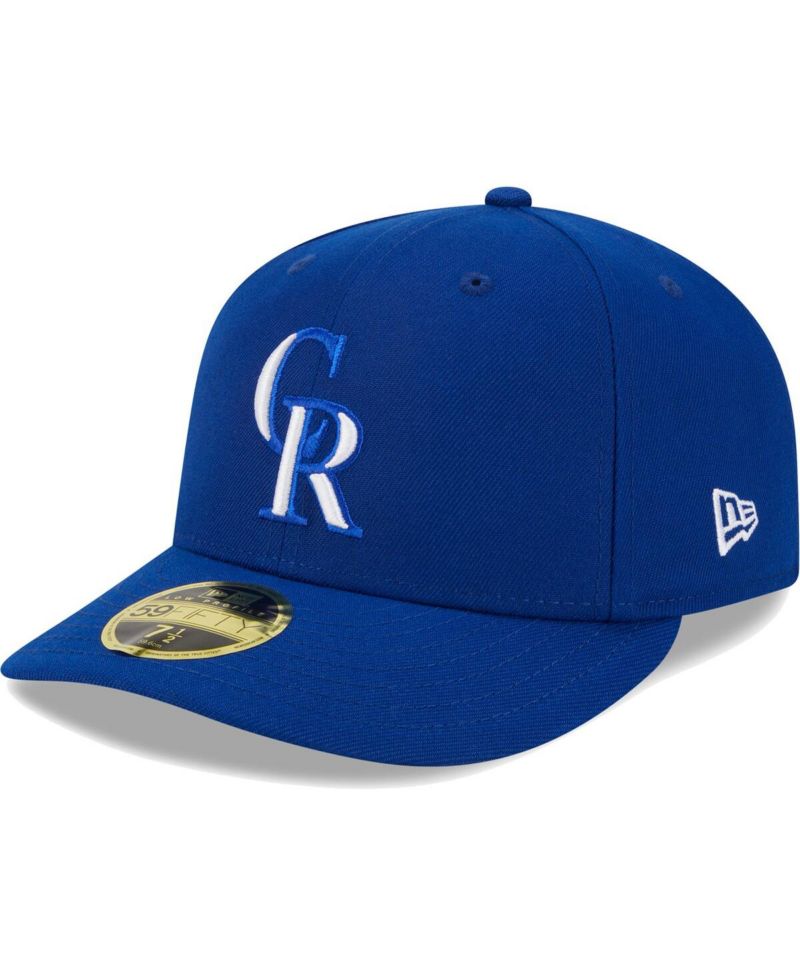 Men's Royal Colorado Rockies White Logo Low Profile 59FIFTY Fitted Hat