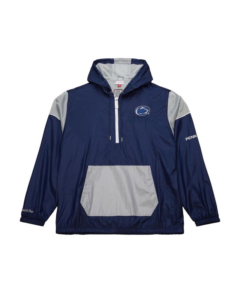 Men's Navy Penn State Nittany Lions Team 3.0 Anorak Half-Zip Hoodie Sweatshirt