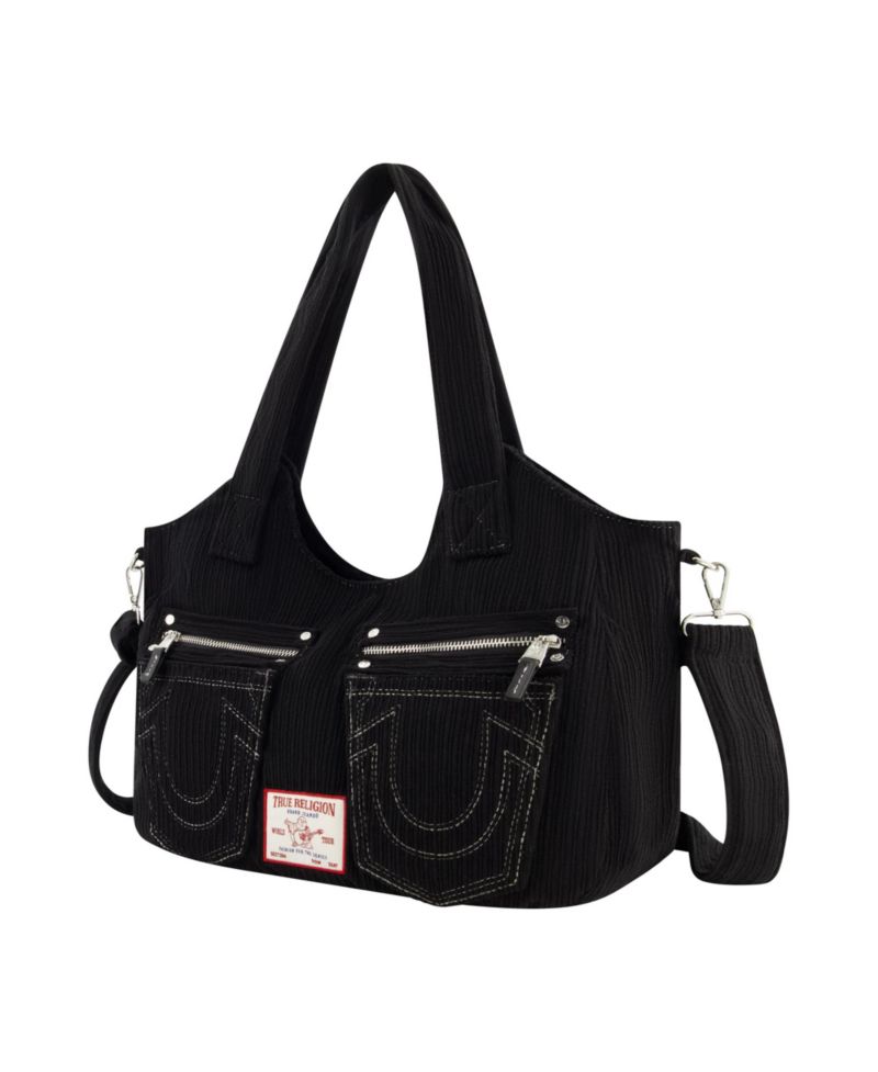 Horseshoe stitch Corduroy satchel.