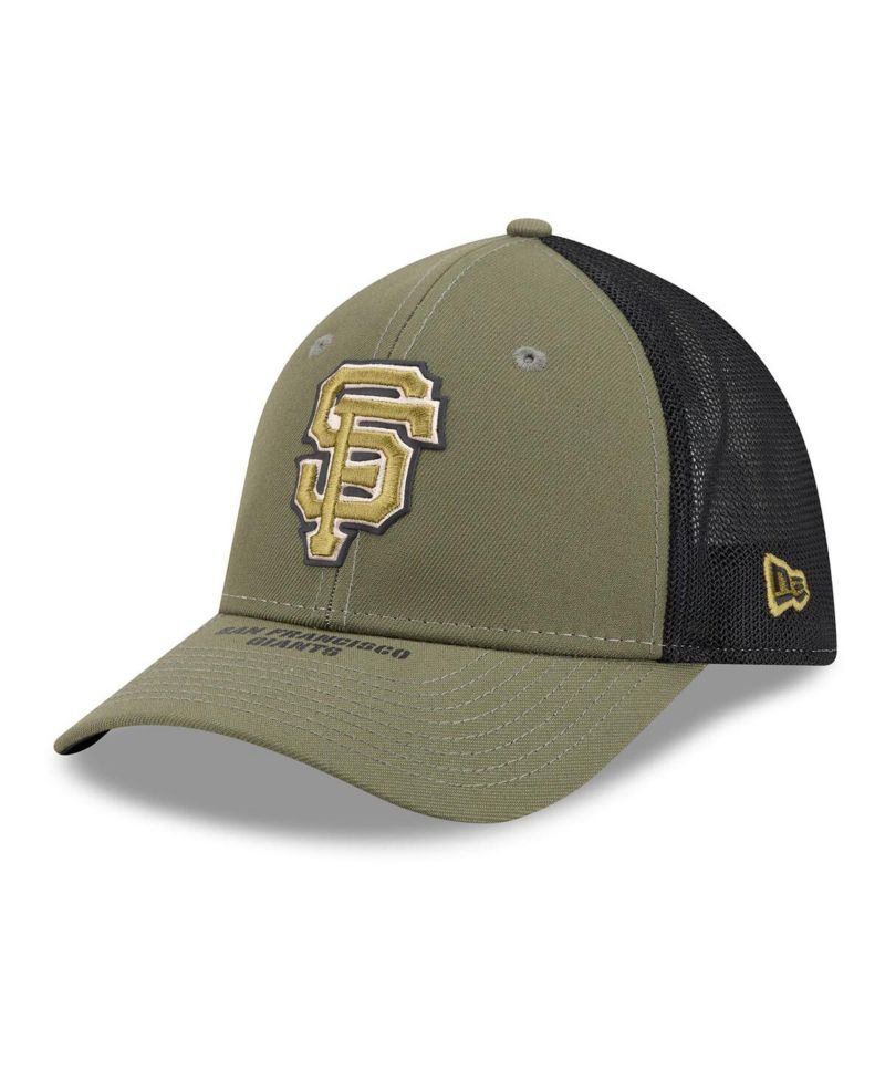 Men's Olive San Francisco Giants 2026 Armed Forces Day 39THIRTY M-Crown Flex Hat