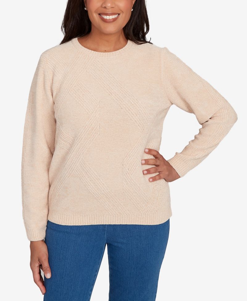 Women's Classic Cable Chenille Pullover Sweater