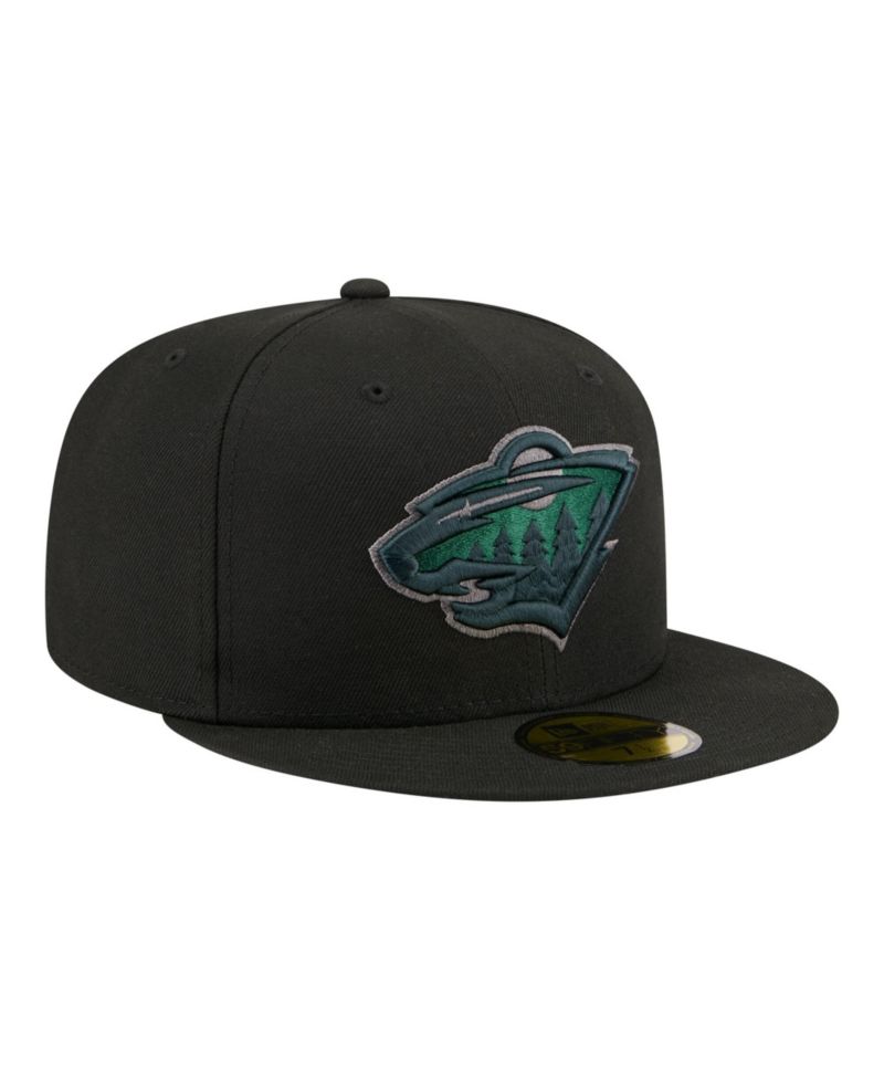 Men's Black Minnesota Wild Color Pop 59FIFTY Fitted Hat