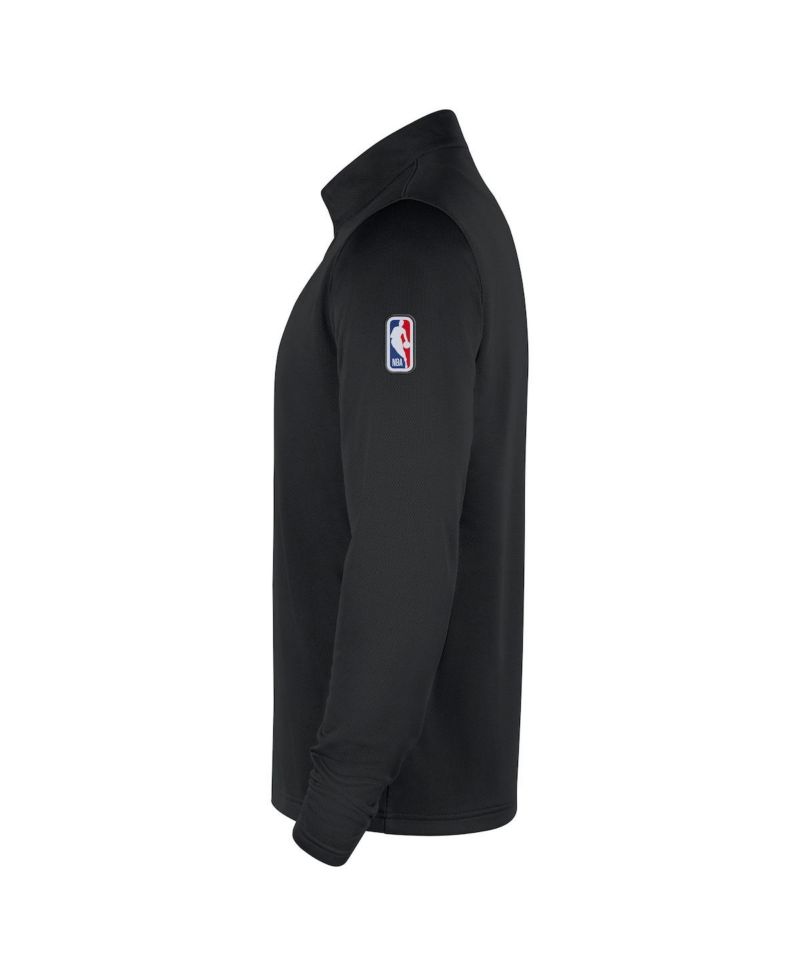 Men's Black Milwaukee Bucks 2025/26 Authentic Coaches Quarter-Zip Pullover Jacket