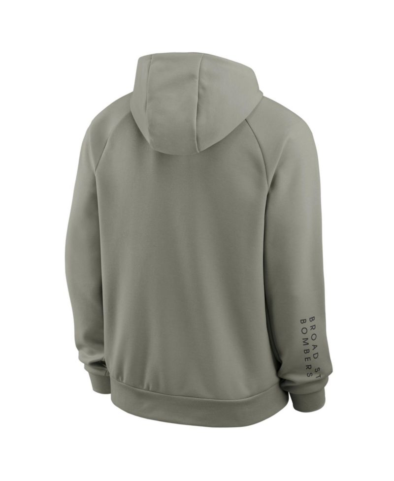 Men's Gray Philadelphia Phillies Statement Primary Raglan Dri-FIT Hoodie
