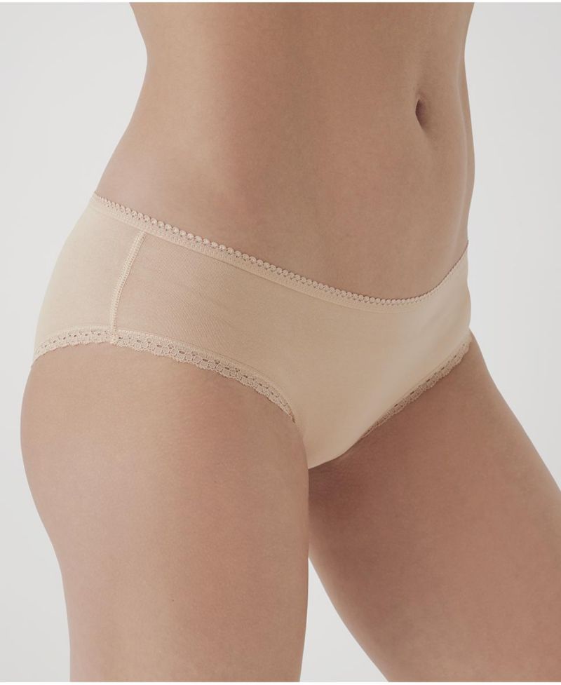 Women's Organic Cotton Lace Cheeky Hipster 3-Pack