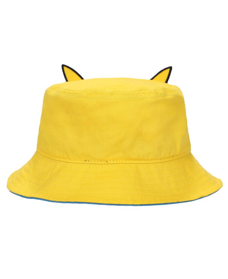 Men's Pikachu Face Unisex Adult Bucket Hat With 3D Plush