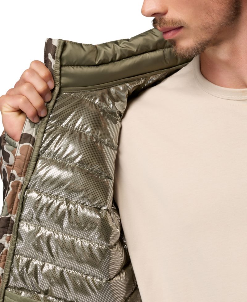 Men's Powder Lite II Quilted Print Full-Zip Jacket