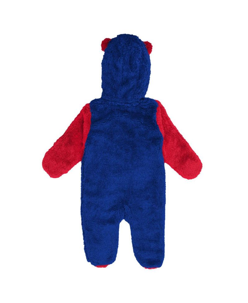 Baby Boys and Girls Royal Buffalo Bills Stay Napping Fleece Bunting Full-Zip Sleeper