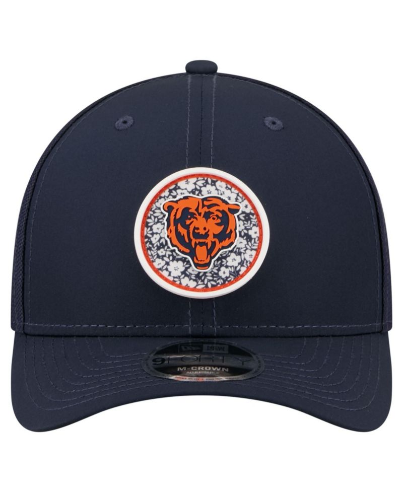 Men's Navy Chicago Bears Floral 9FORTY M-Crown Trucker Adjustable Hat