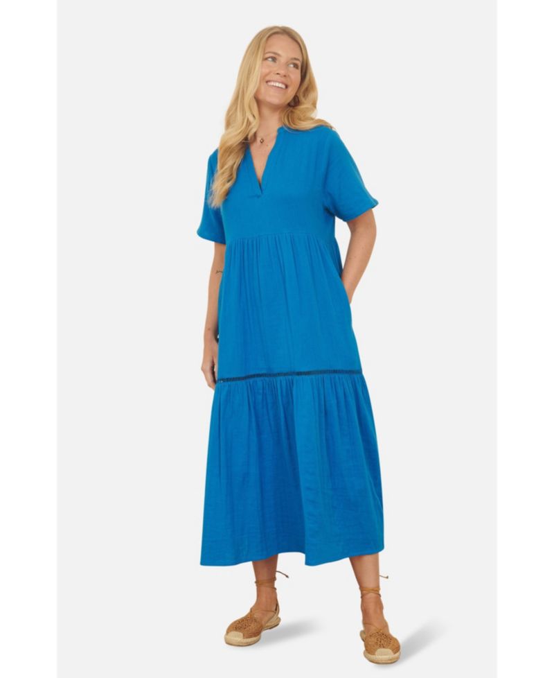 Women's Cotton Kaftan Midi Dress