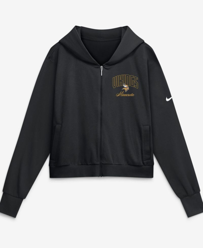 Women's Black Minnesota Vikings Primetime Full-Zip Hoodie