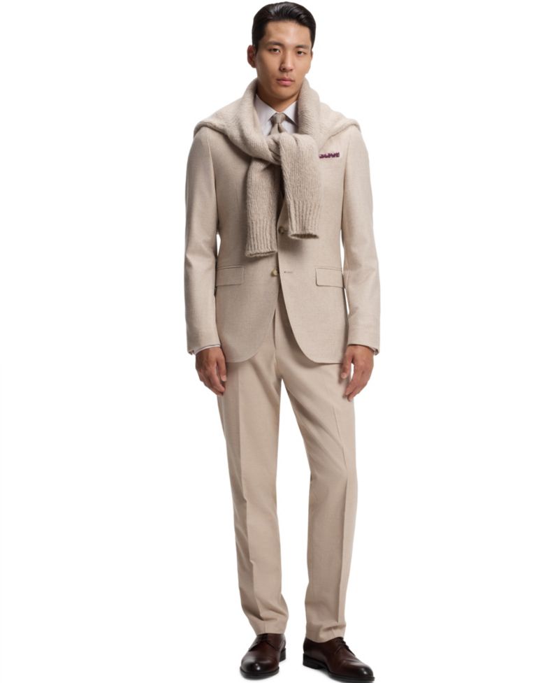 Men's Wrinkle-Resistant Cotton Slim-Fit Dress Shirt