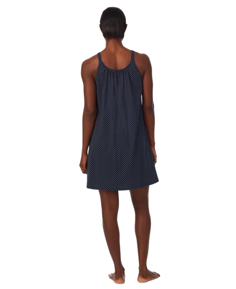 Cotton Knit Double-Strap Nightgown