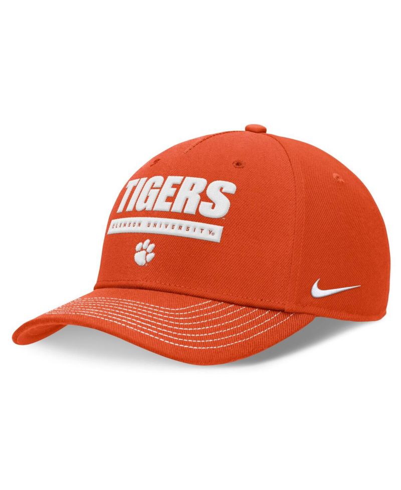 Men's and Women's Orange Clemson Tigers 2024 Sideline Rise Adjustable Hat