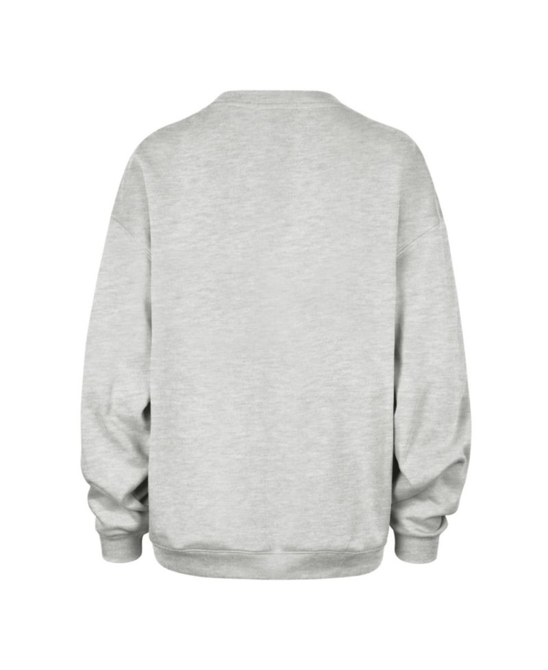 Women's Gray New York Knicks Oversized Arched Icon Sweatshirt
