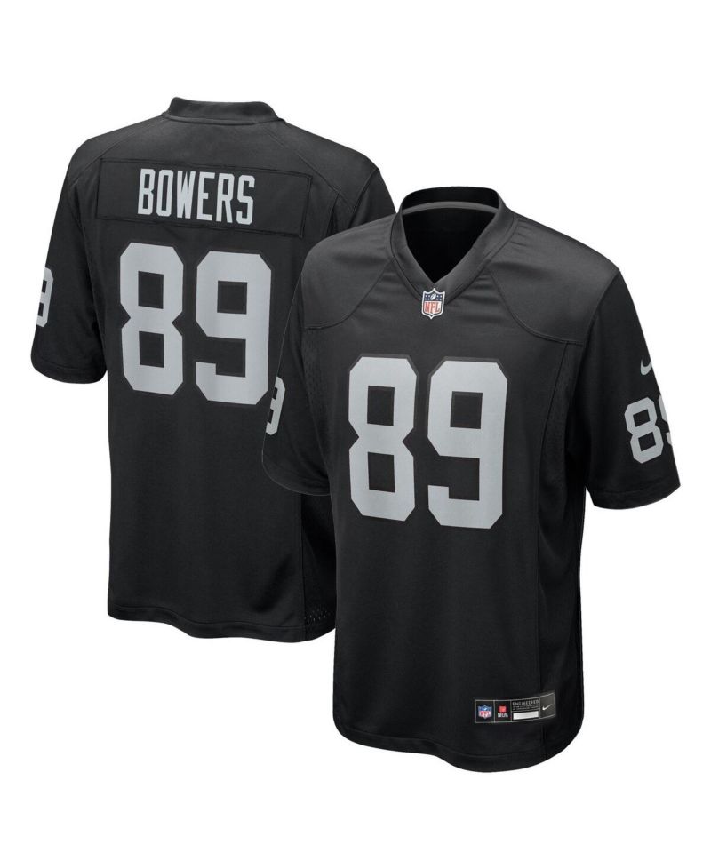 Big Boys and Girls Brock Bowers Black Las Vegas Raiders Team Game Jersey