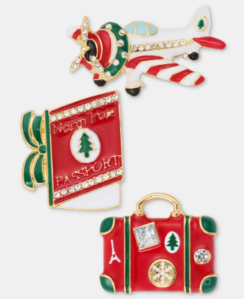 Travel Trio Pins, Set of Three