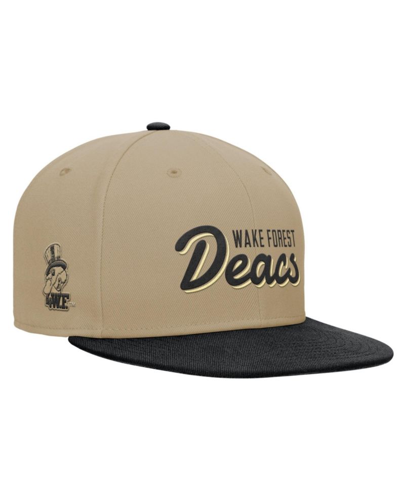 Men's Beige/Black Wake Forest Demon Deacons Pro Dri-FIT Snapback Hat