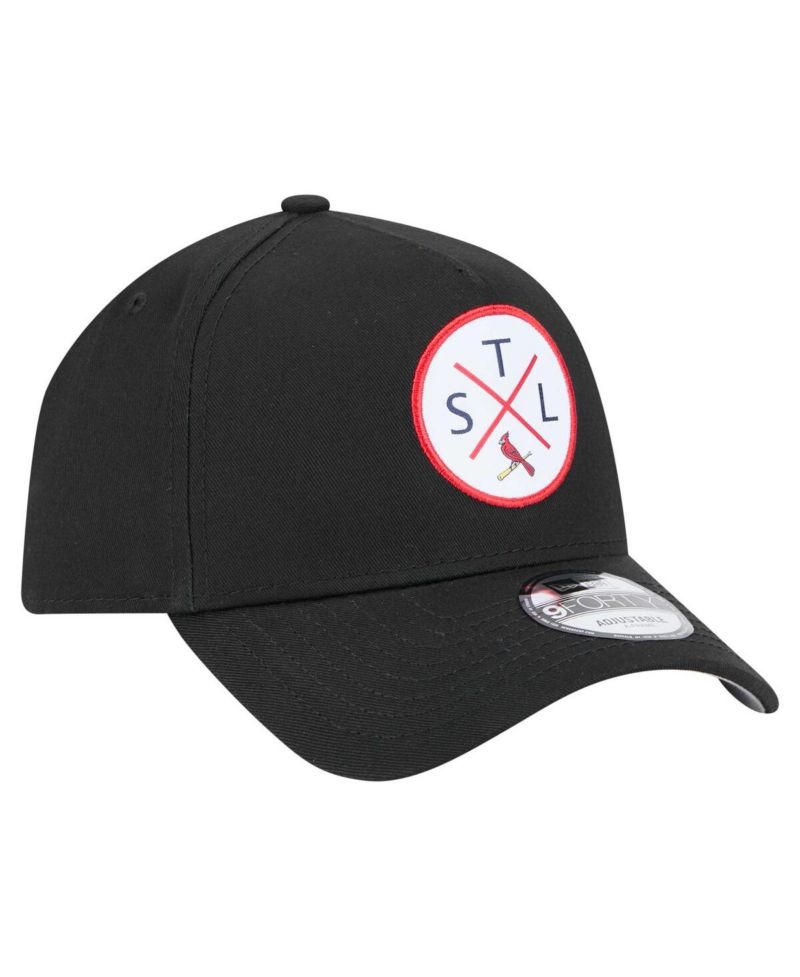 Men's Black St. Louis Cardinals 9FORTY A-Frame Adjustable Hat