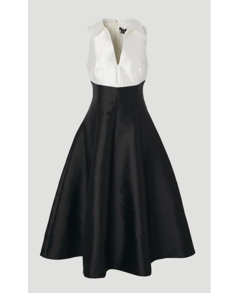 Women's Twill Contrast Tux Tailored Dress