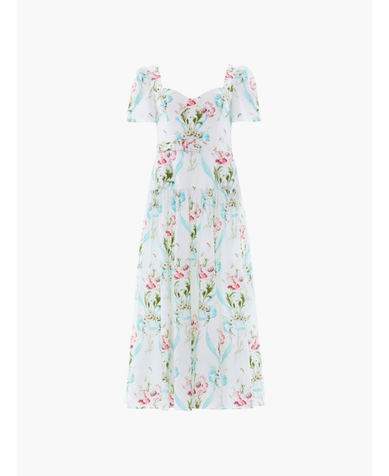 Women's Floral Sweetheart Fit & Flare Dress