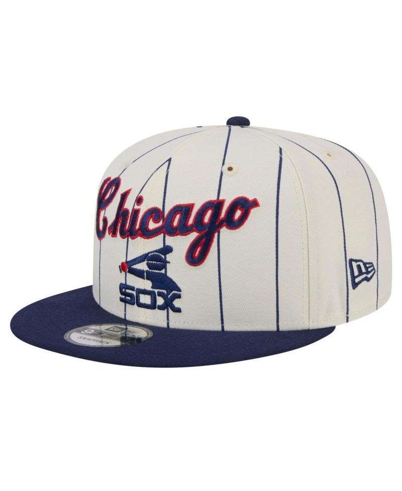 Men's Cream Chicago White Sox Jersey Pinstripe 9FIFTY Snapback Hat
