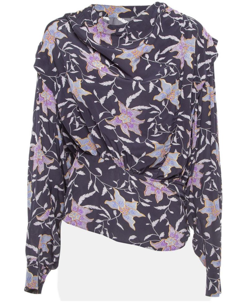Women's Etoile Floral Print Crepe Oxel Blouse