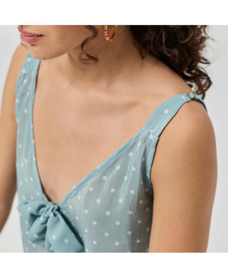 Women's Bow Bemberg Tie Cami Top
