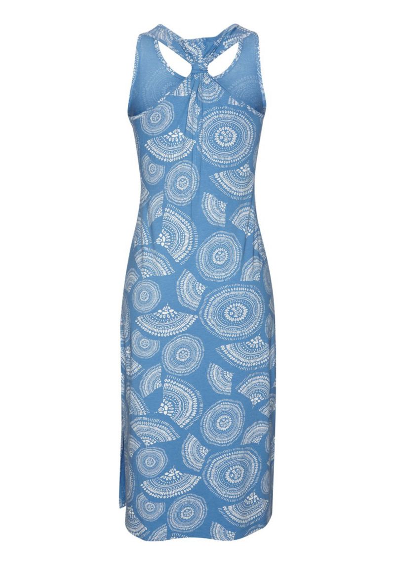 Women's Printed Racerback Scoop-Neck Midi Dress