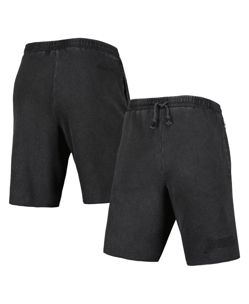 Men's Black Los Angeles Lakers French Terry Tonal Fleece Shorts
