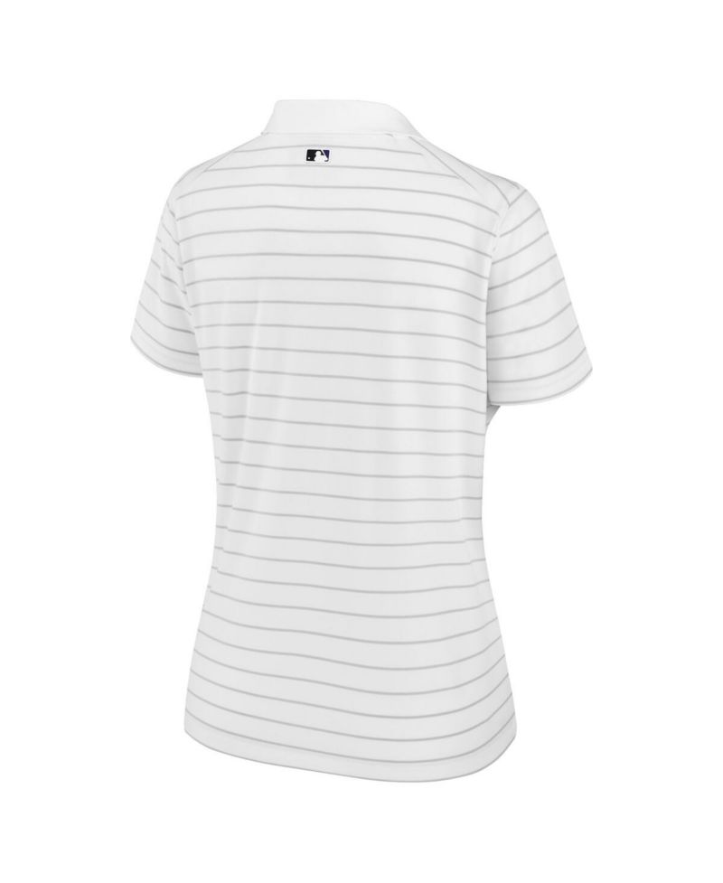 Women's White Colorado Rockies Authentic Collection Victory Performance Polo Shirt