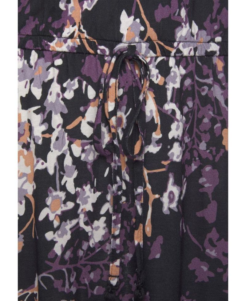 Women's Viscose Floral Print Fit-and-Flare Short Dress