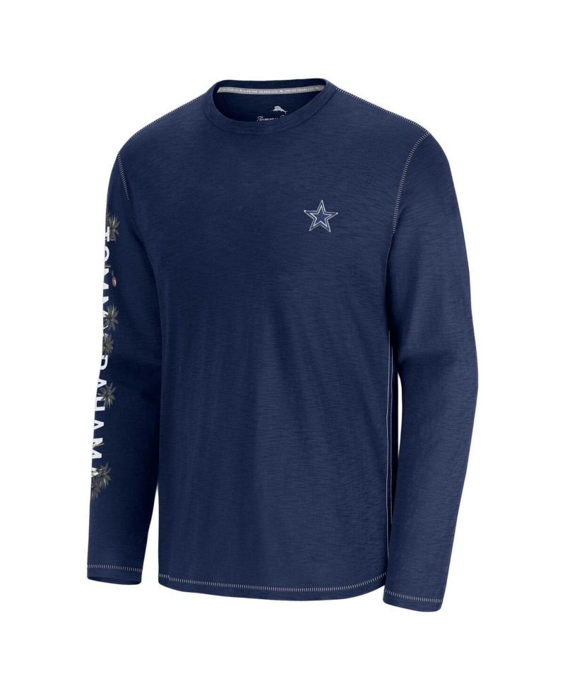 Men's Blue Dallas Cowboys Oasis Endzone Lux Long Sleeve T-Shirt