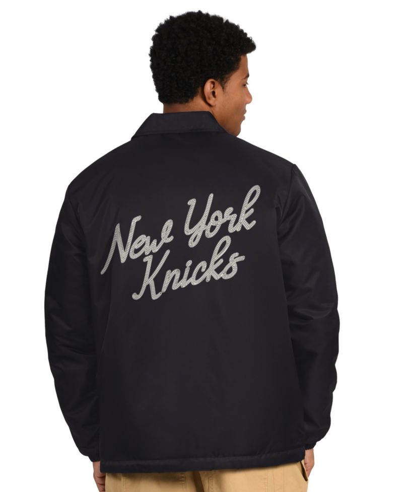 Men's Black New York Knicks Coaches Jacket