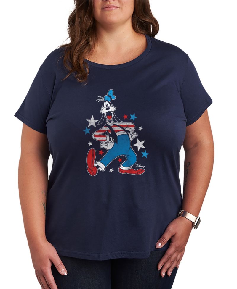Plus Size Disney Goofy Americana Short-Sleeve Graphic T-Shirt