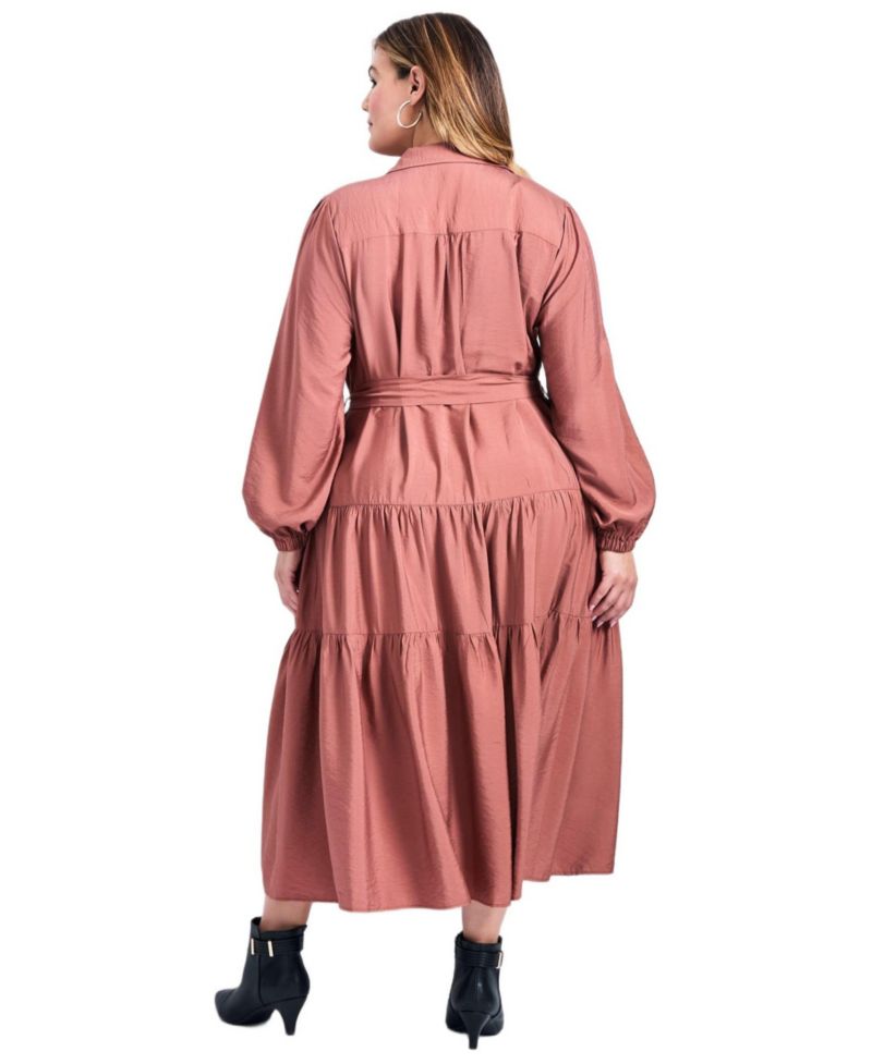 Women's Plus Size Marianne Tiered Shirtdress