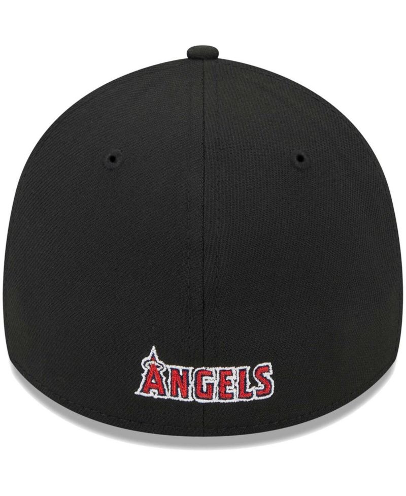 Men's Black Los Angeles Angels Logo 39THIRTY Flex Hat
