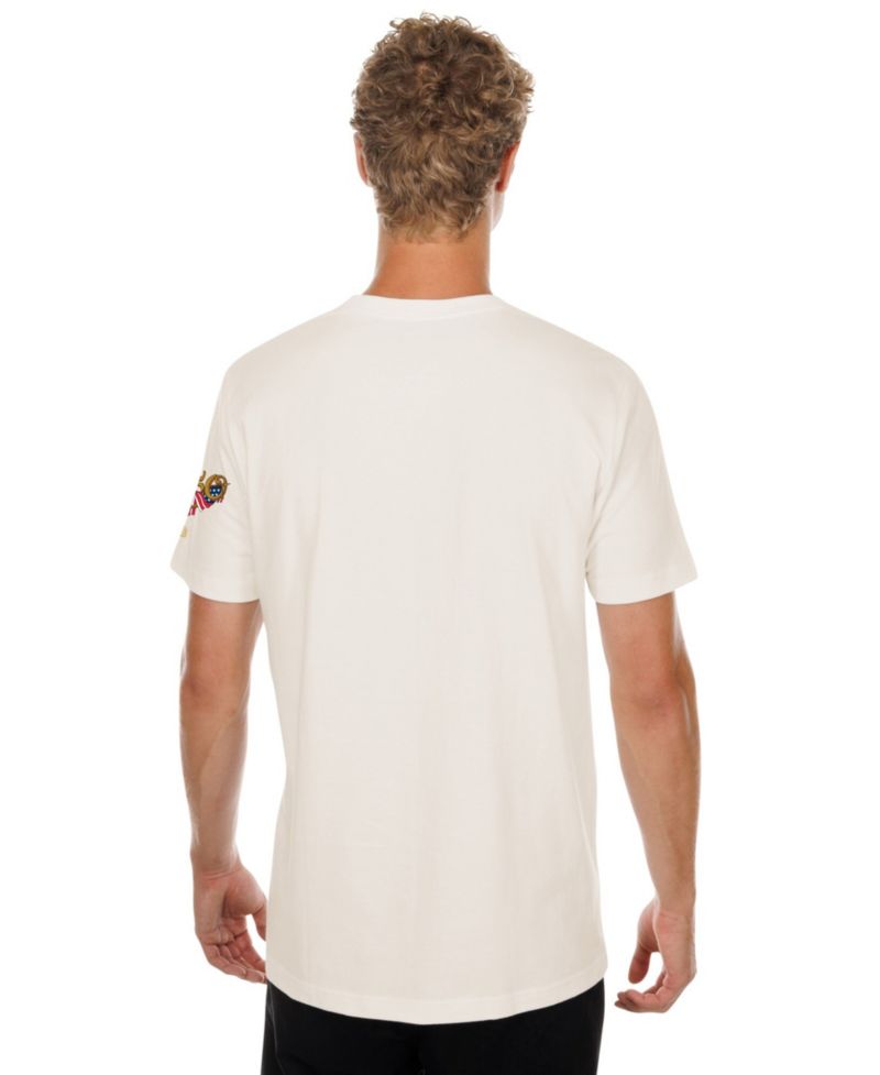 Men's Cream Boston Red Sox 250th Fourth of July T-Shirt