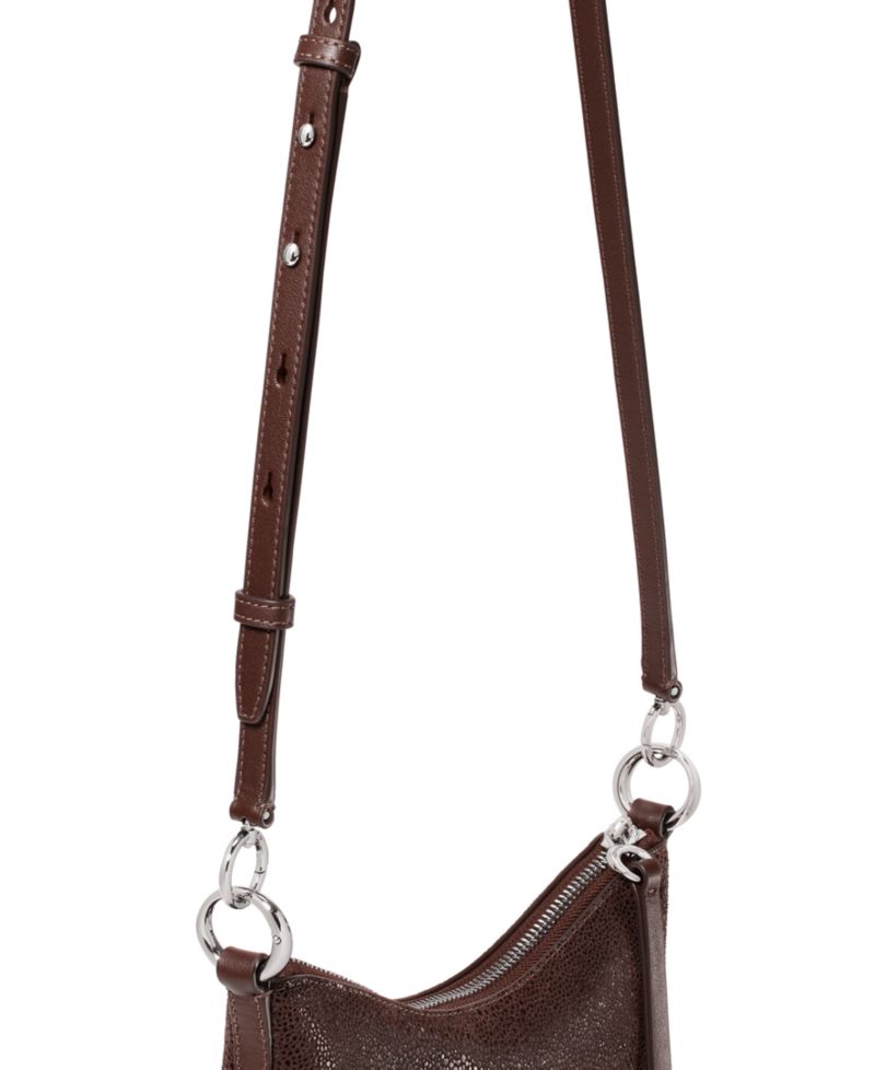 Halo Dot Chain Mini Suede Shoulder Bag