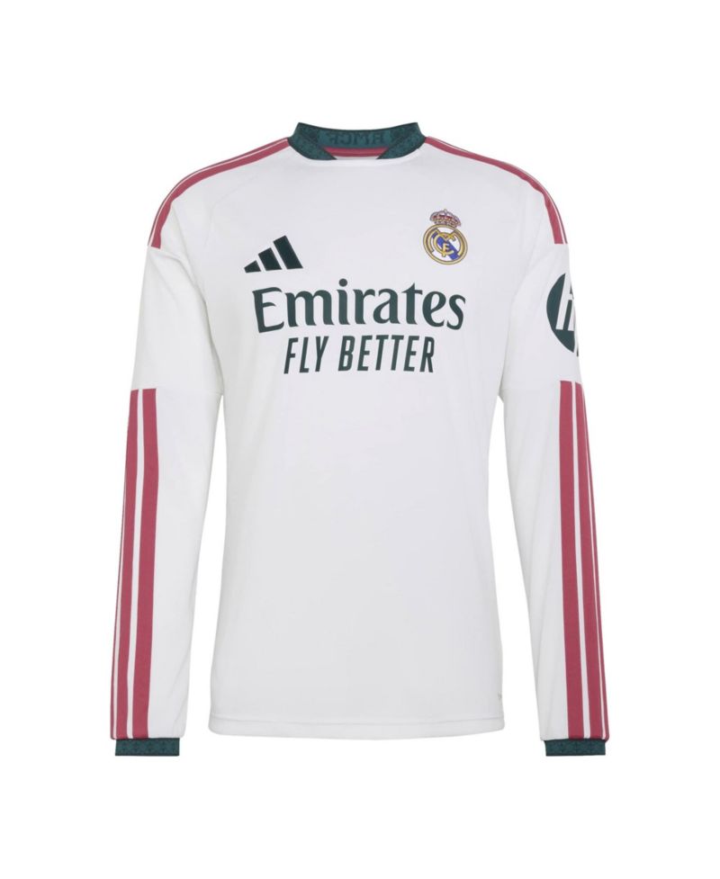 Men's White Real Madrid 2026/27 Home Replica Long Sleeve Jersey