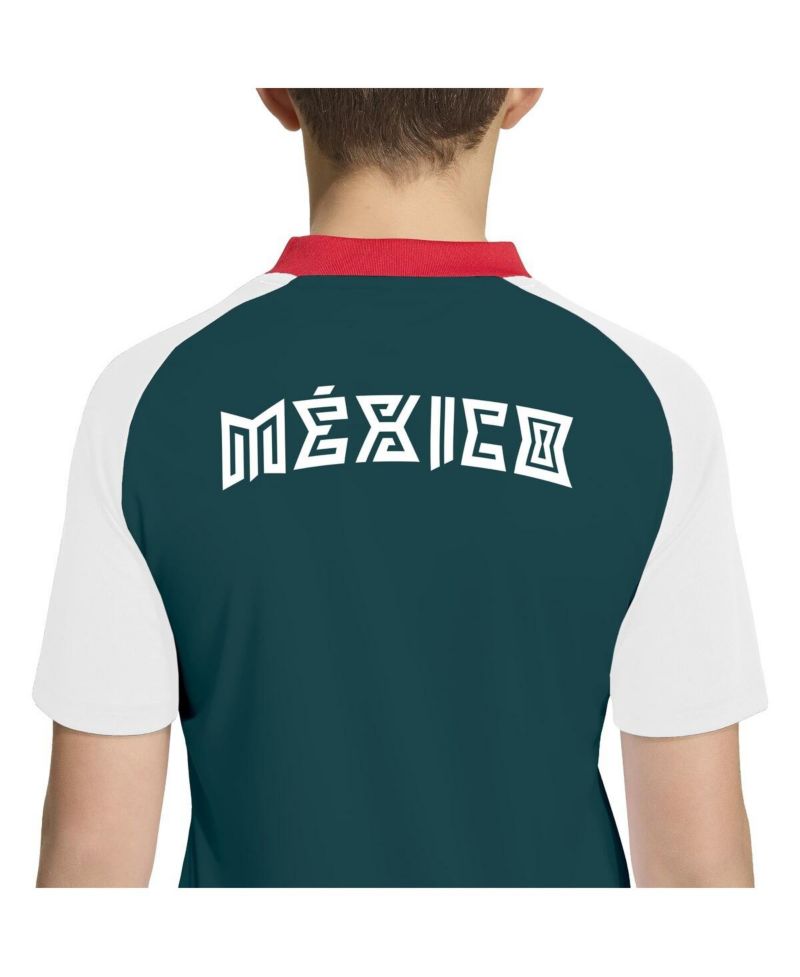 Big Boys and Girls White Mexico National Team 2026 Pre-Match Jersey