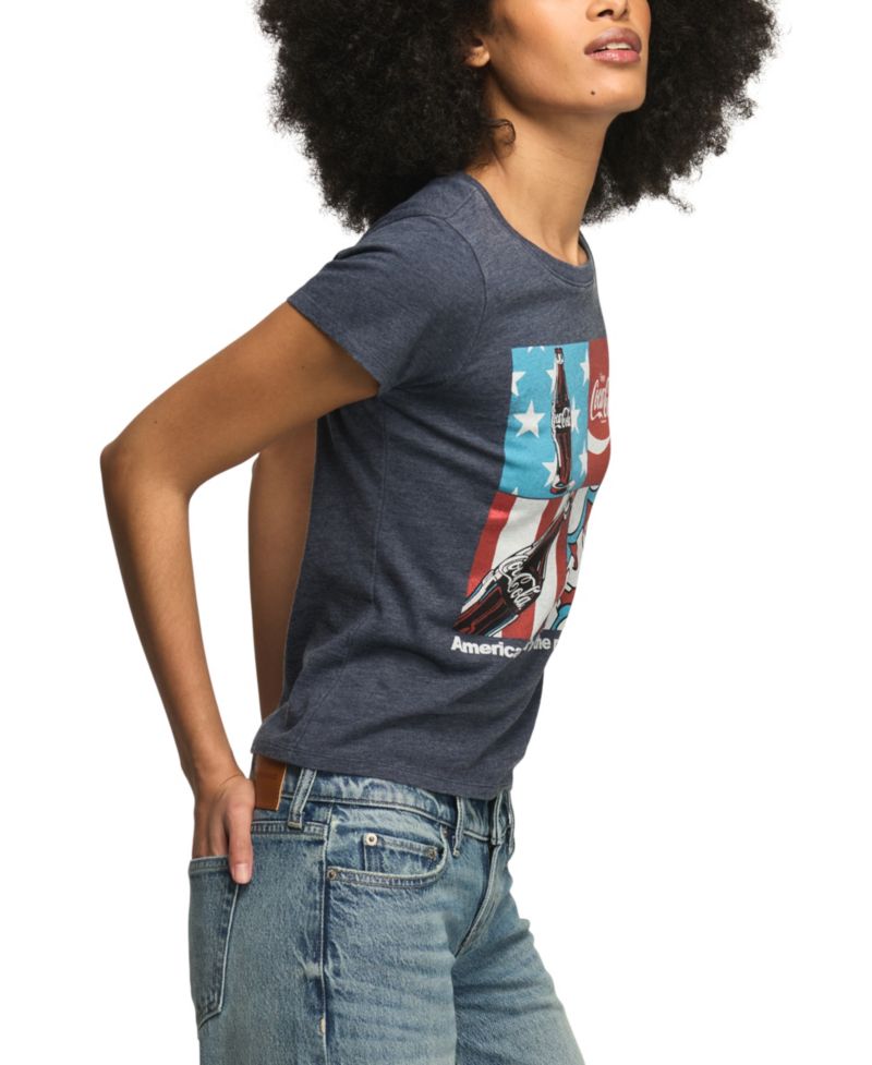 Women's Coca Cola Americana Grid Crewneck Baby T-Shirt