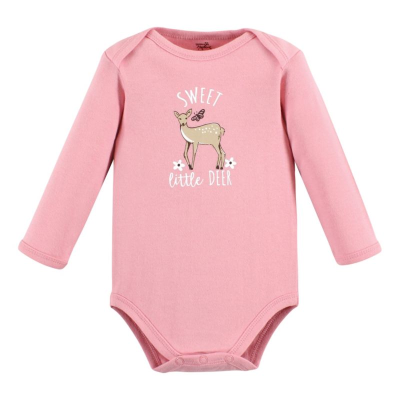 Baby Girls 3Pk Long Sleeve Natural Bodysuits