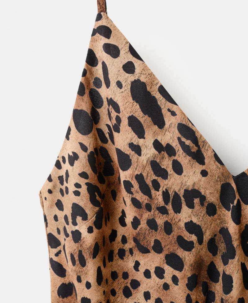 Women's Leopard-Print Open-Back Dress
