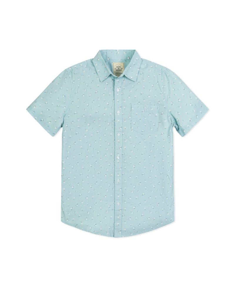 Men's Short Sleeve Linen Button Down Shirt